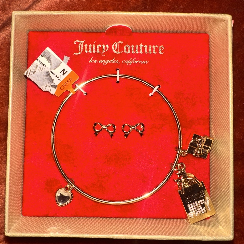 Juicy couture bracelet & earrings